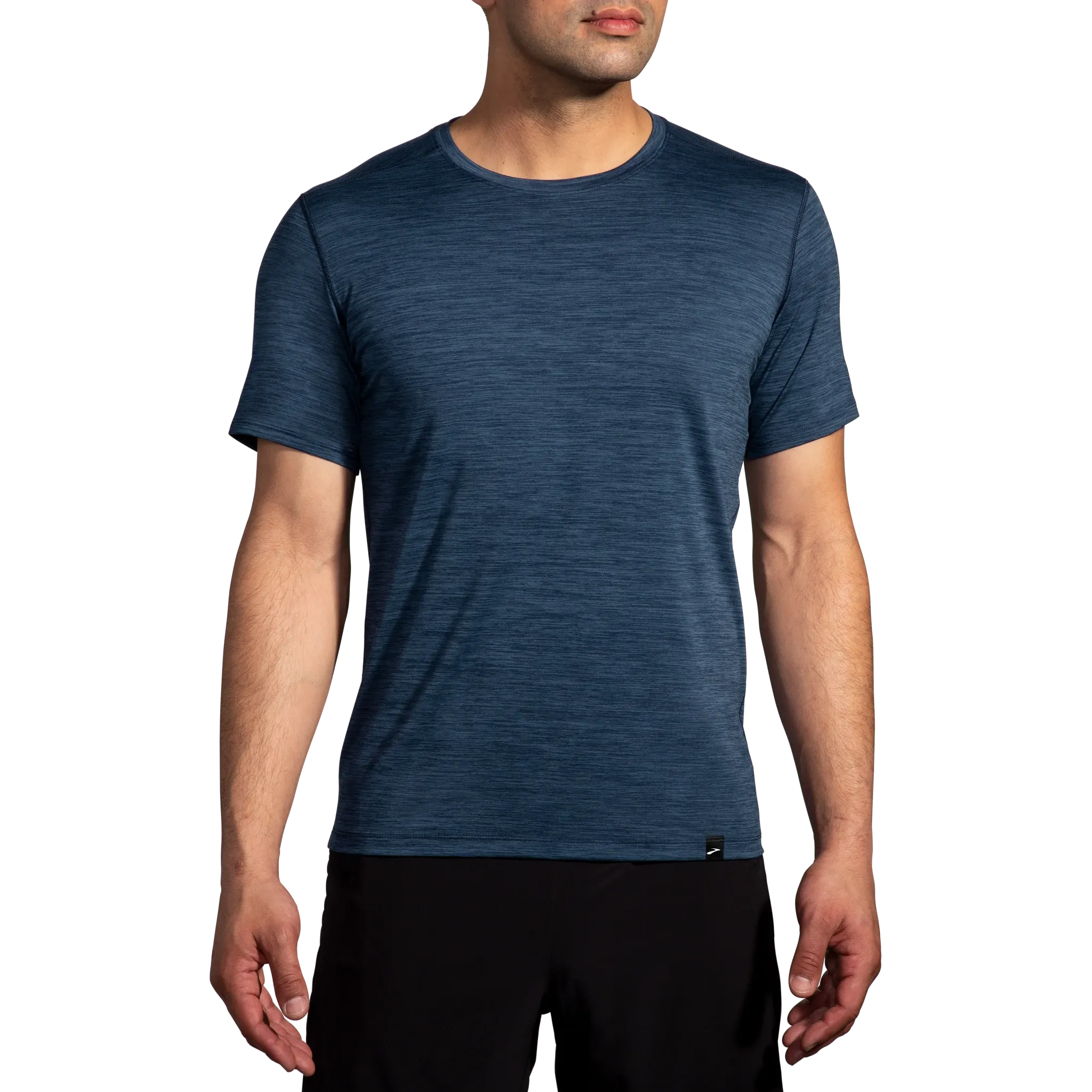 Brooks | Luxe Short Sleeve | Men's | Heather Blue Slate