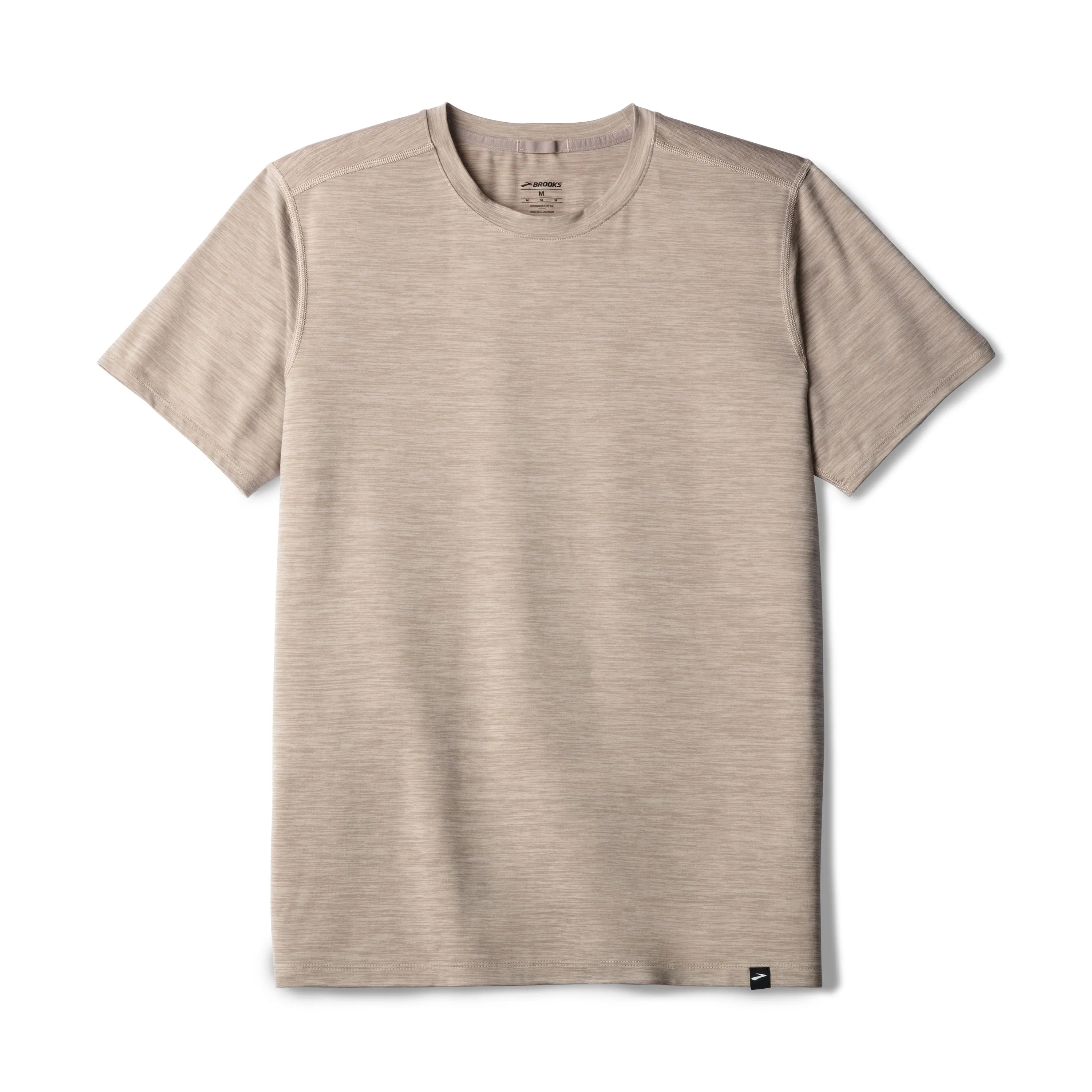 Brooks | Luxe Short Sleeve | Men's | Heather Sand Dune