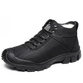 Cuzcare Men Orthopedic Snow Boots Plush Outdoor Ankle Winter Shoes