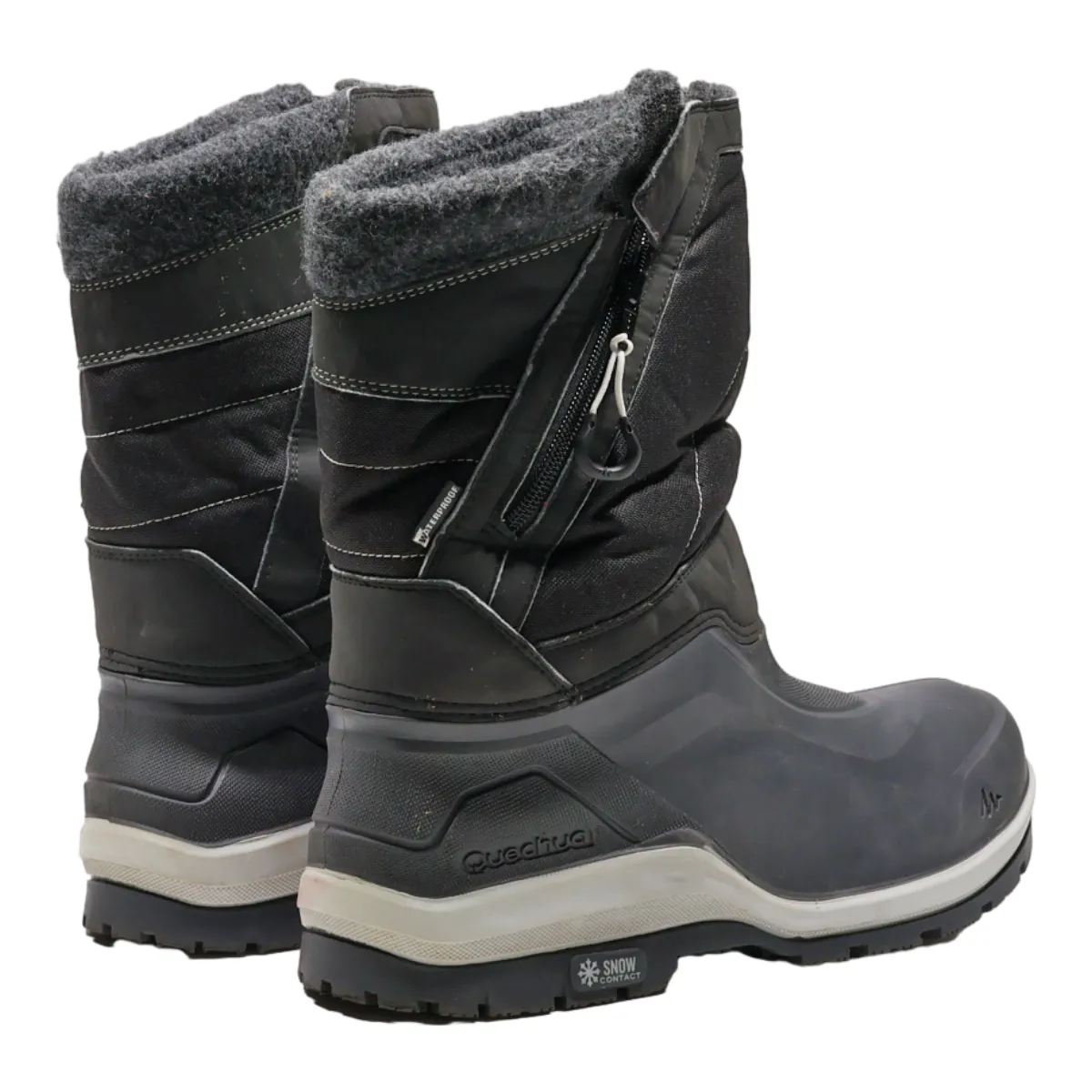 DECATHLON Waterproof Snow Boots Grey Synthetic Mens UK 9.5