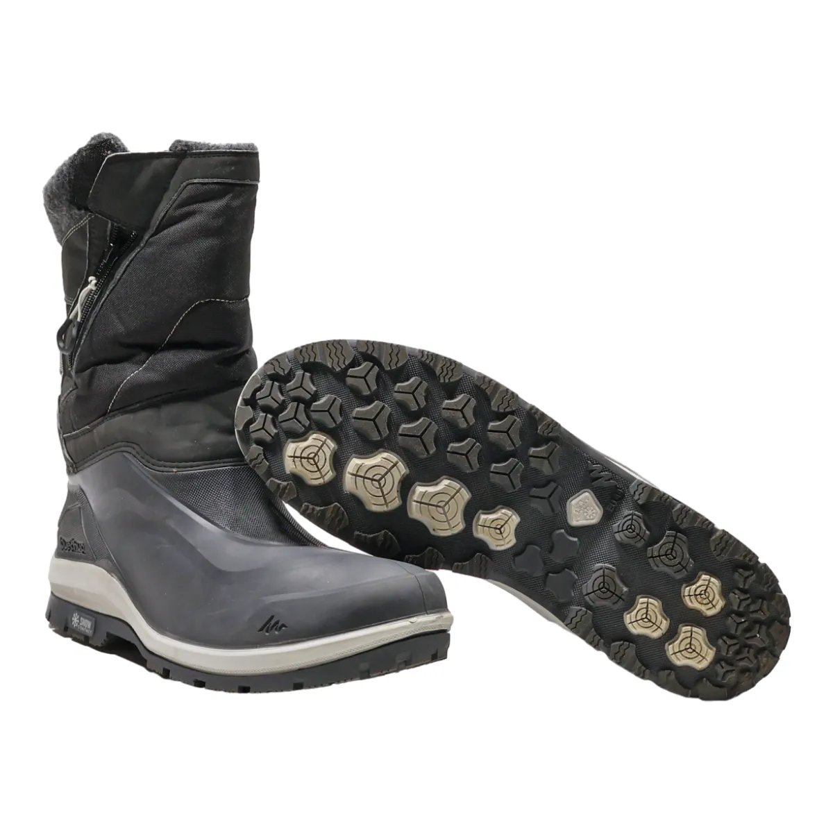 DECATHLON Waterproof Snow Boots Grey Synthetic Mens UK 9.5