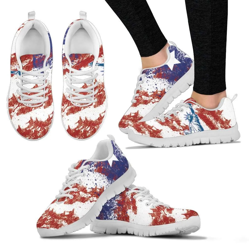 Flag and Statue of Liberty inspired Running Shoes