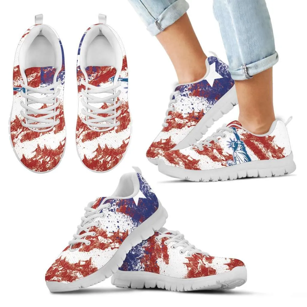 Flag and Statue of Liberty inspired Running Shoes