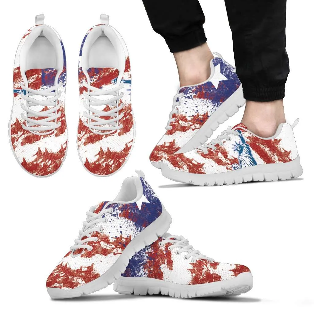 Flag and Statue of Liberty inspired Running Shoes