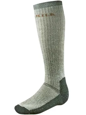 HARKILA Expedition Long Socks - Merino Wool - Grey & Green