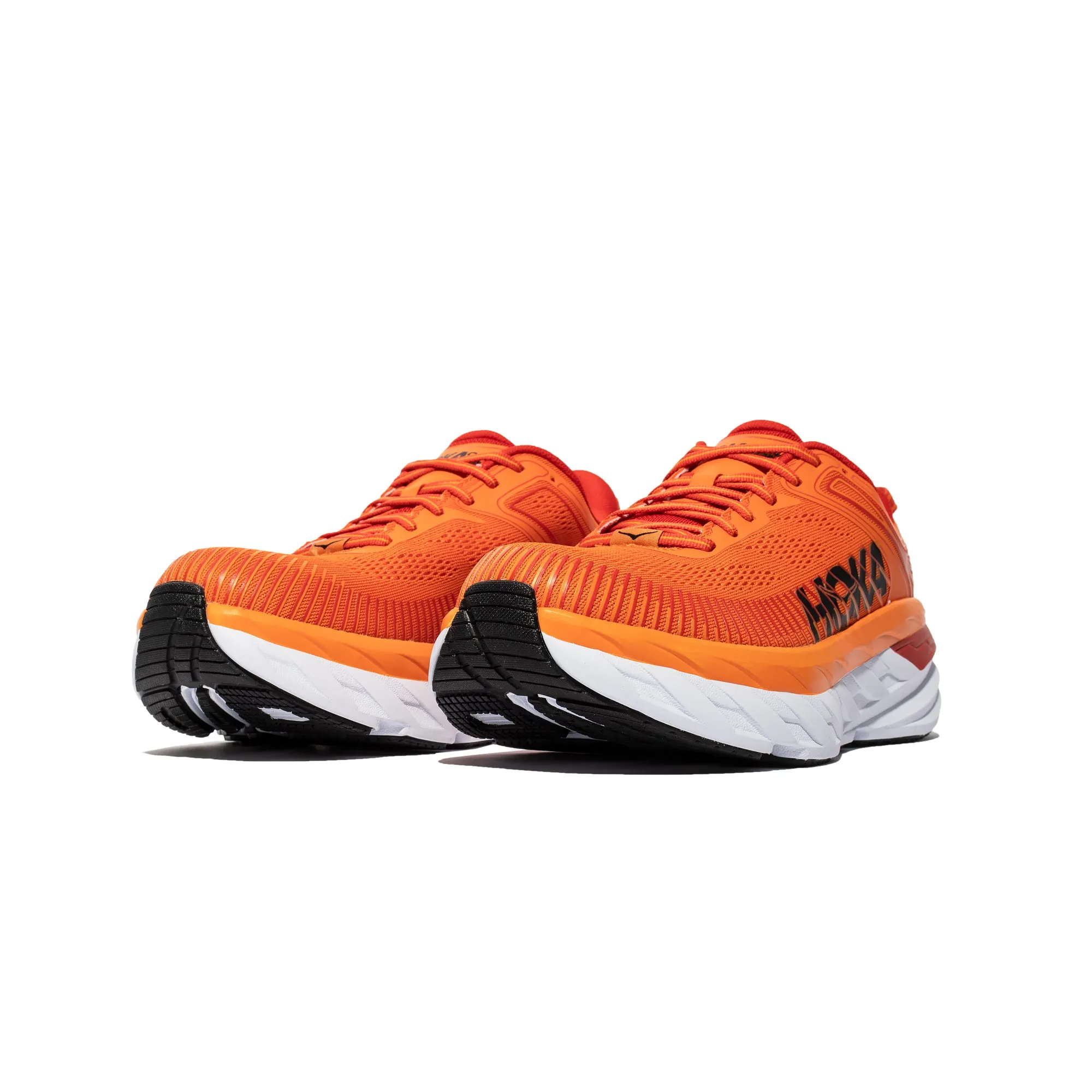 Hoka Mens Bondi 7 Shoes 'Persimmon Orange/Fiesta'