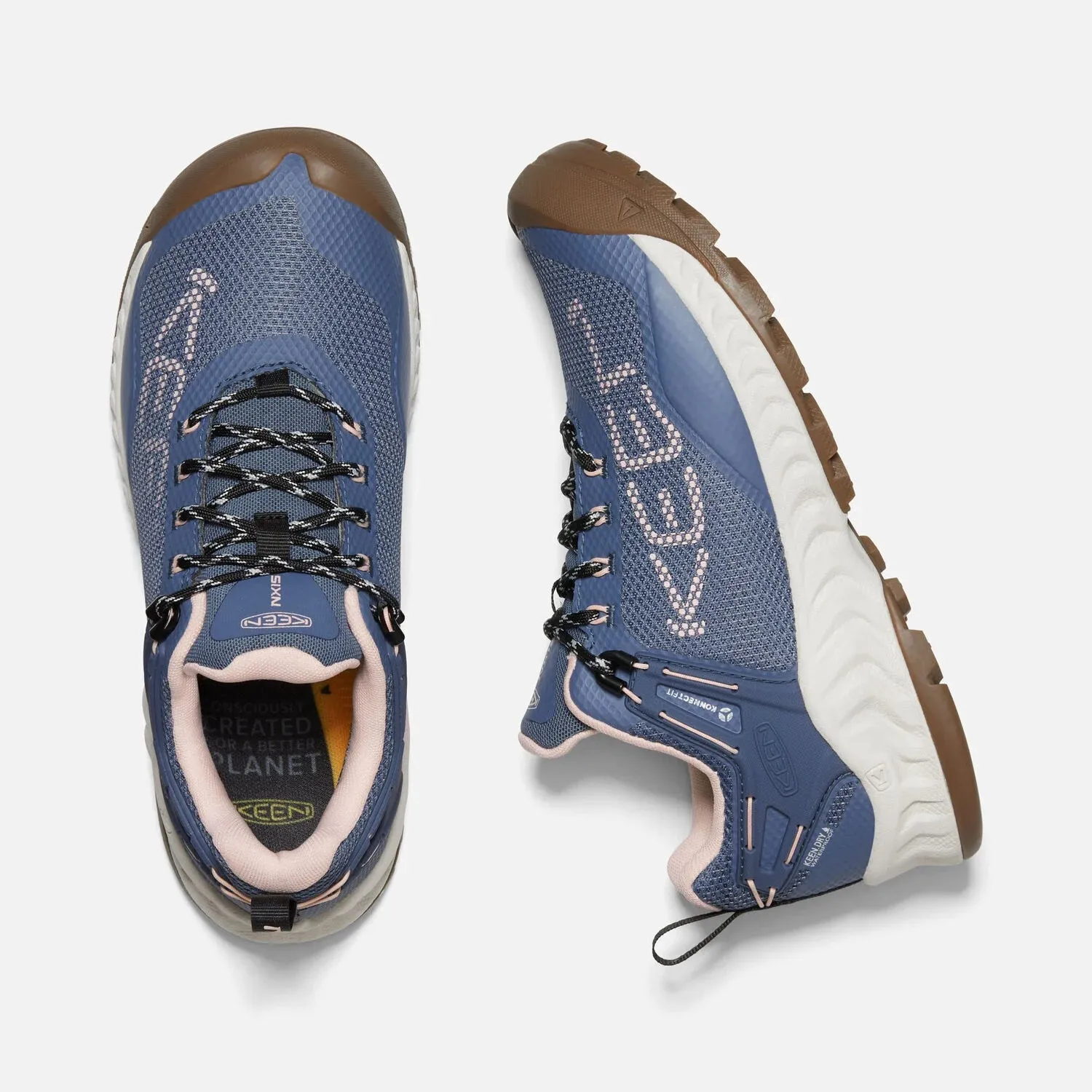 Keen- Women's Nxis Evo Vintage Indigo/Peachy Hiking Shoes 1026684