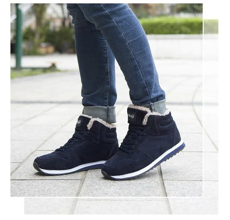 Men's Winter Snow Boots Plus Size Ankle Footwear