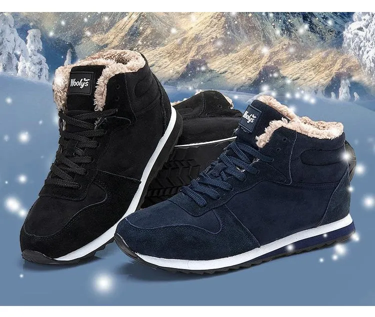Men's Winter Snow Boots Plus Size Ankle Footwear