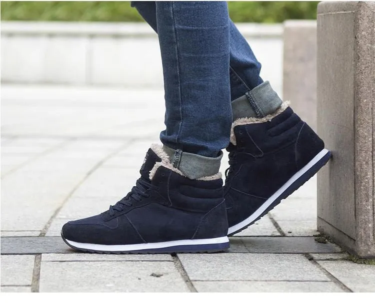 Men's Winter Snow Boots Plus Size Ankle Footwear