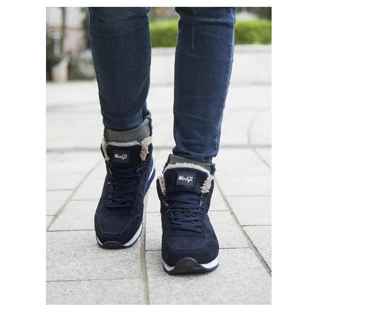 Men's Winter Snow Boots Plus Size Ankle Footwear