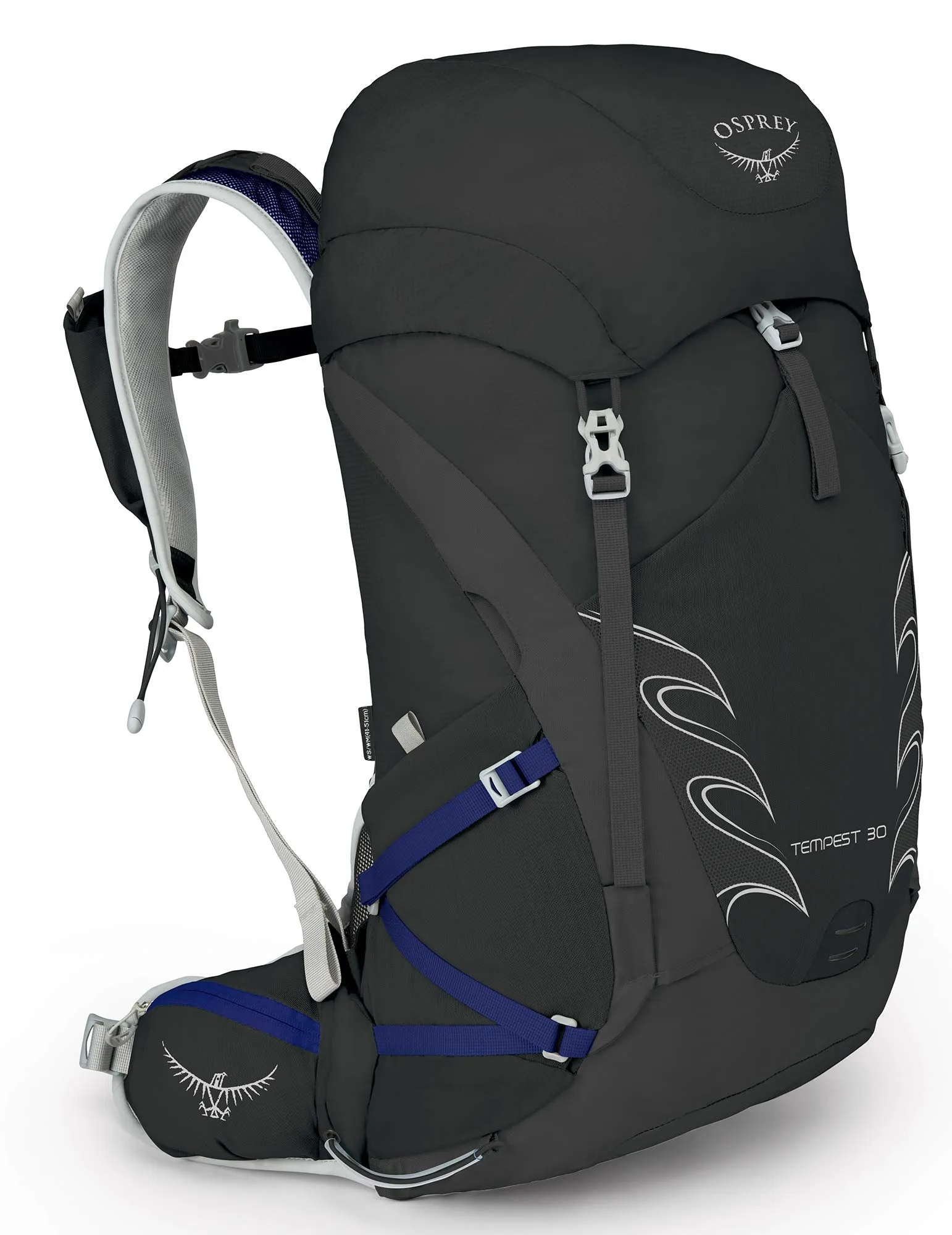 Osprey Packs Tempest 30 Women's Hiking Backpack, Black, Wxs/S, X-Small/Small