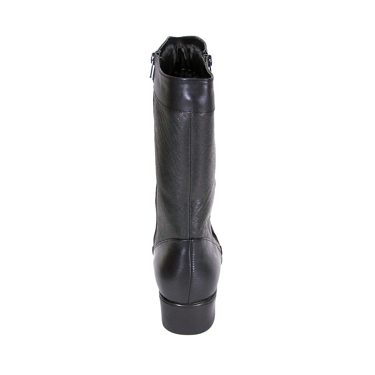 PEERAGE Maya Women's Wide Width Leather Boots with Double Zipper