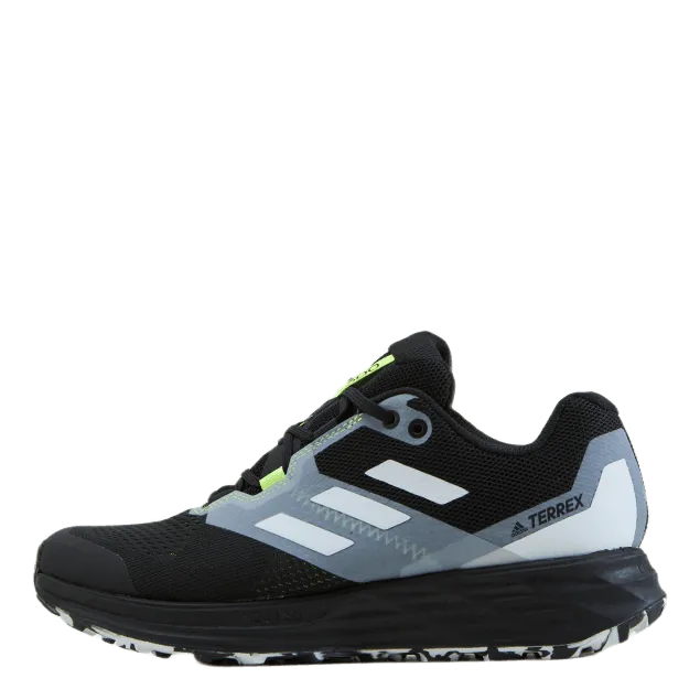 Terrex Two Flow Trail Running Shoes Core Black / Crystal White / Solar Yellow
