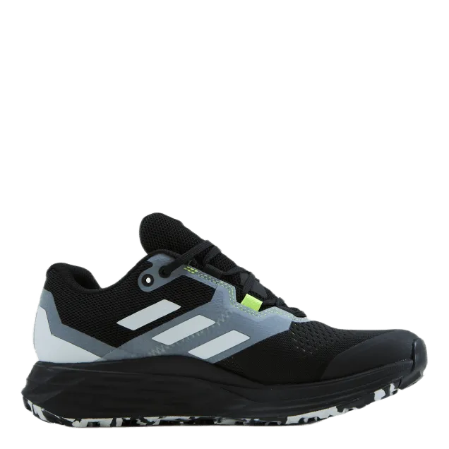 Terrex Two Flow Trail Running Shoes Core Black / Crystal White / Solar Yellow